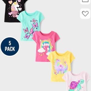 Black and Blue Graphic Tees Short Sleeve Set